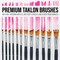U.S. Art Supply 12 Piece Special Effects Artist Paint Brush Set - Taklon Synthetic FX Brushes, Ribbon, Muti-Liner, Angular - Watercolor, Acrylic, Oil